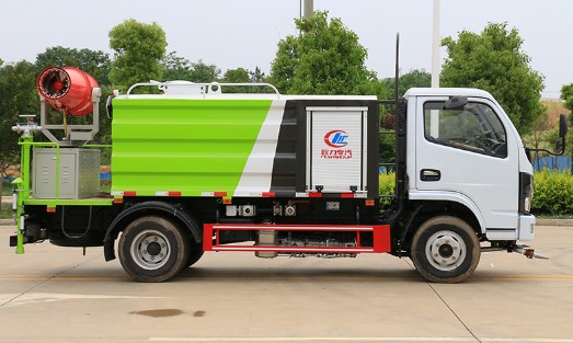 多功能抑塵車的視頻_國六東風(fēng)福瑞卡5噸藍(lán)牌抑塵車廠家價(jià)格