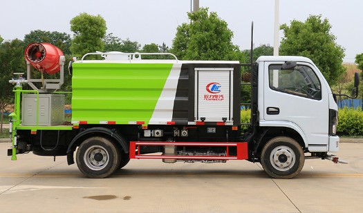 藍牌灑水車價格查詢_國六東風(fēng)小福瑞卡5噸抑塵車廠家價格-程力抑塵車